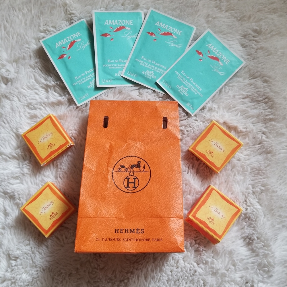 VINTAGE HERMES SAMPLES + BAG